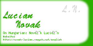 lucian novak business card